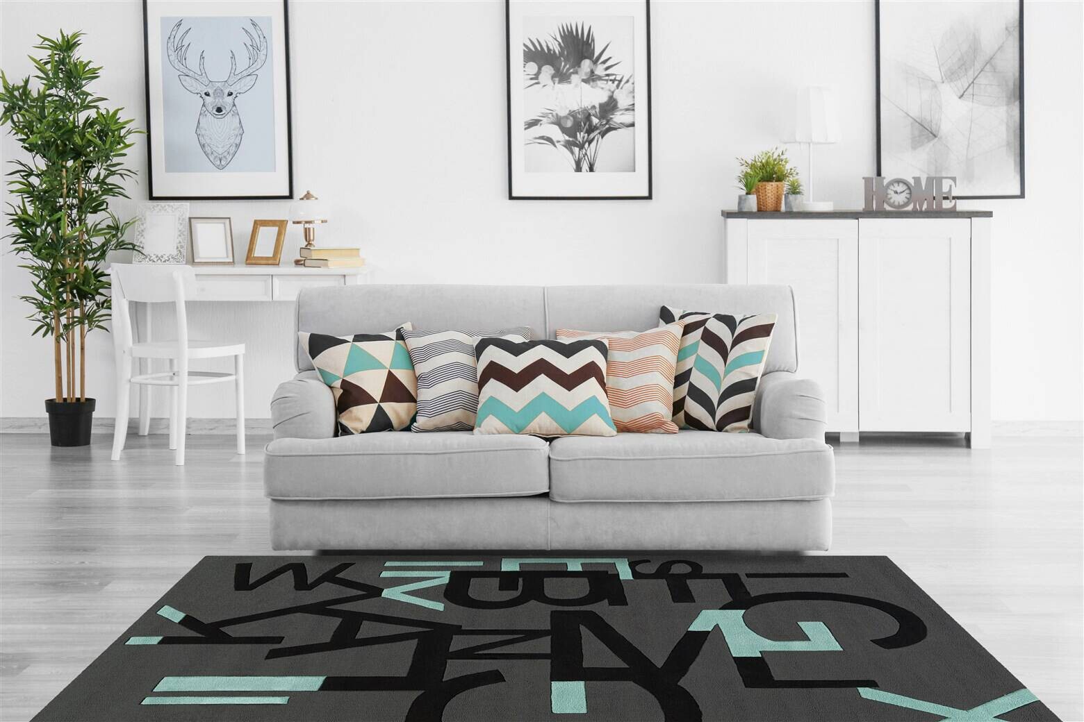 Arte Espina Kurzflorteppich Sam 4161 schwarz B/L: ca. 170x240 cm