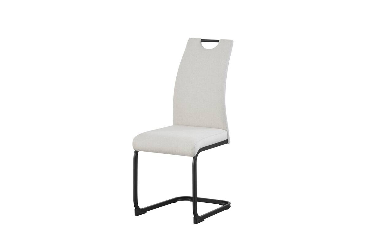 Schwingstuhl HANNA, 2er Set creme Webstoff B/H/T: ca. 43x98x59 cm