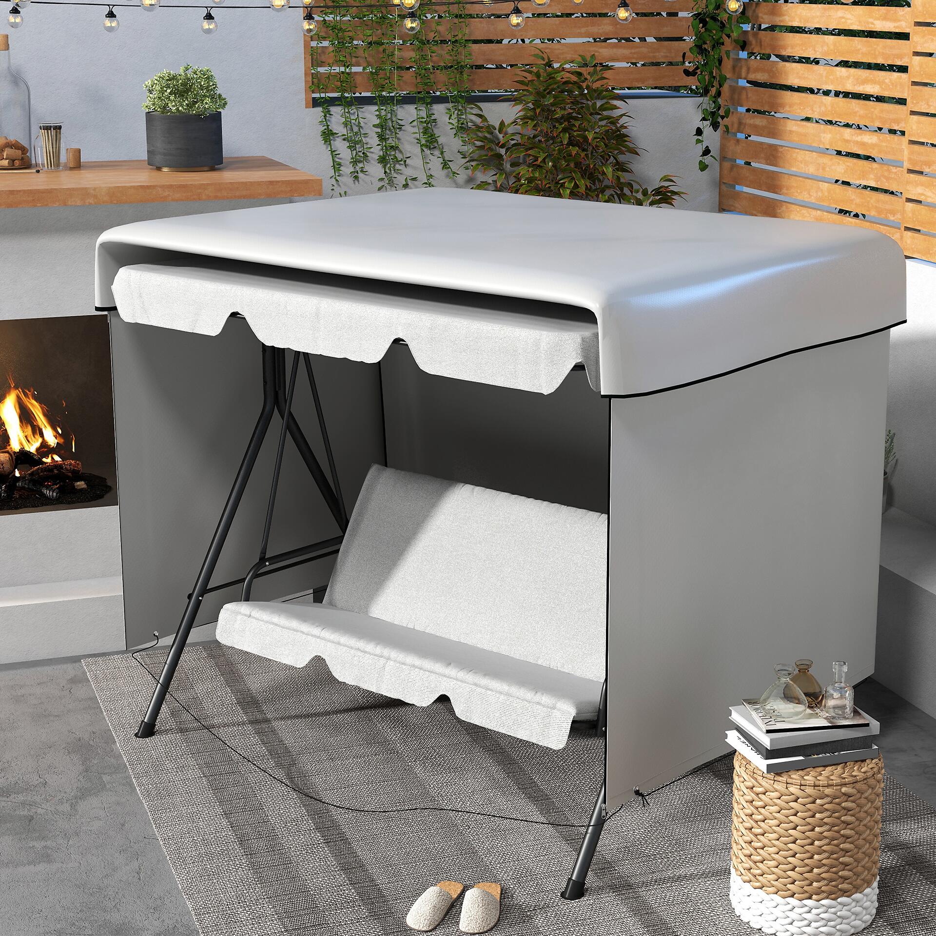 Outsunny Abdeckplane grau Polypropylen B/H/L: ca. 155x215x150 cm