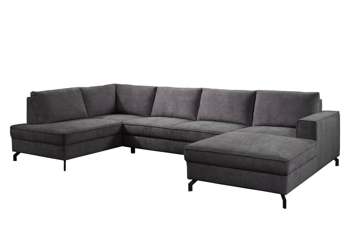 Wohnlandschaft Santorin Graphit Microfaser B/H/T: ca. 349x88x197 cm