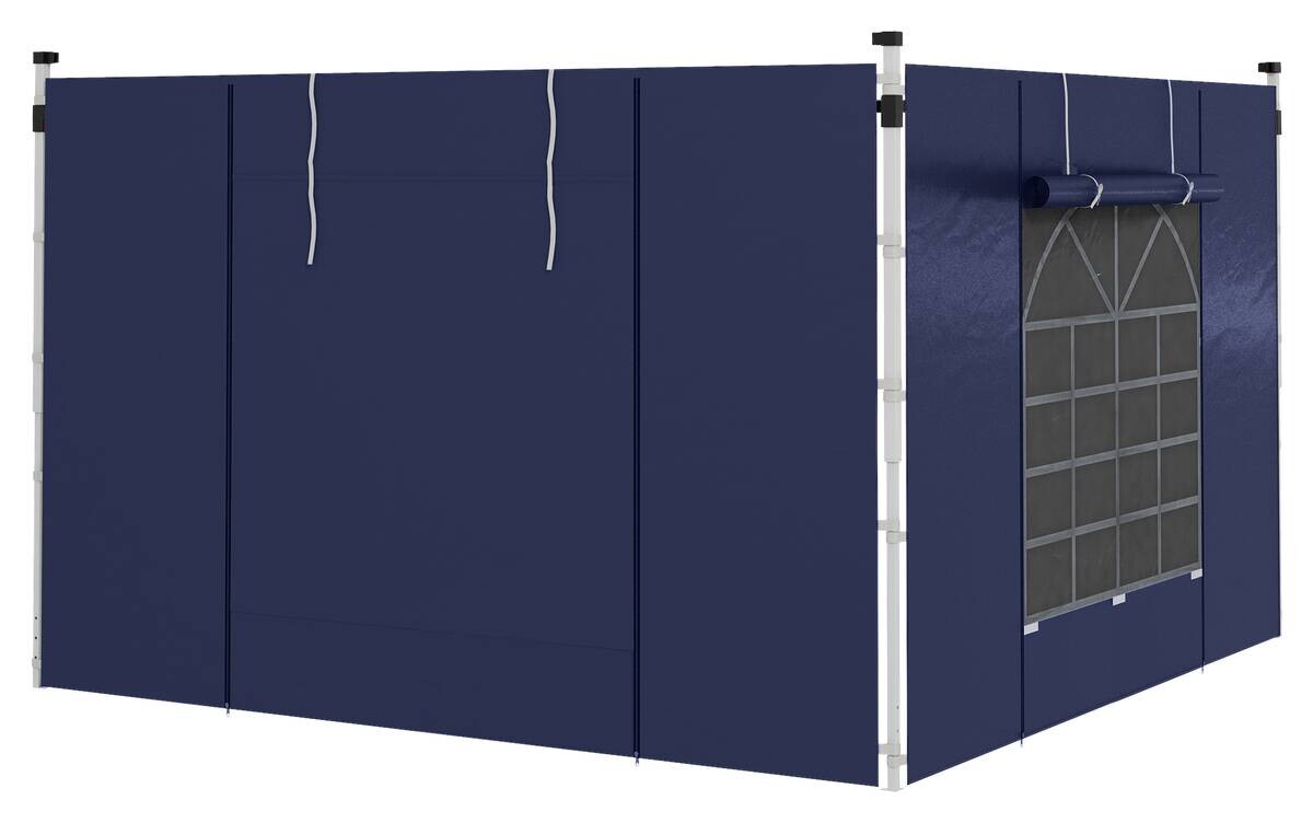 Outsunny Pavillon-Seitenwände blau Polyester H/L: ca. 195x295 cm