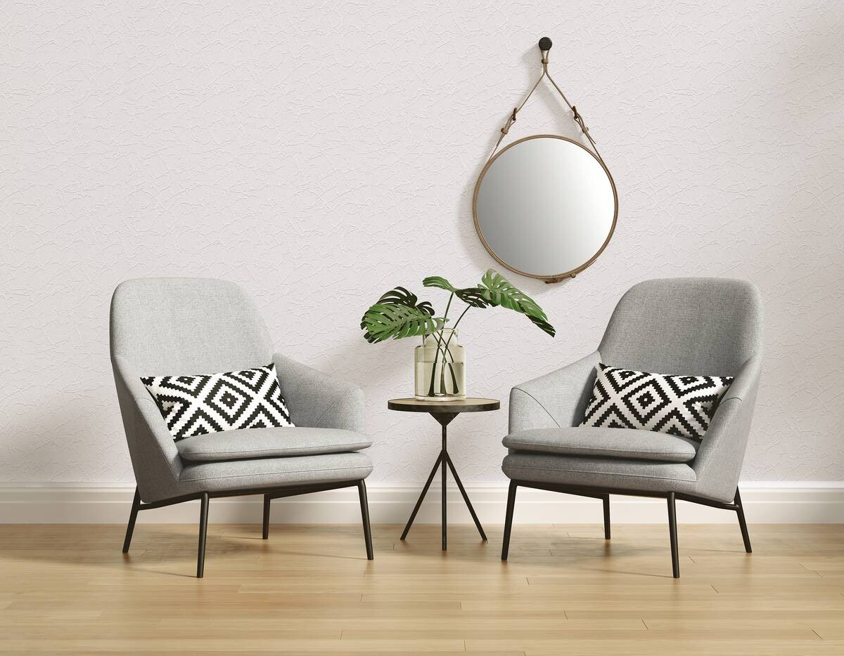 Vinyltapete Struktur weiß B/L: ca. 53x1005 cm