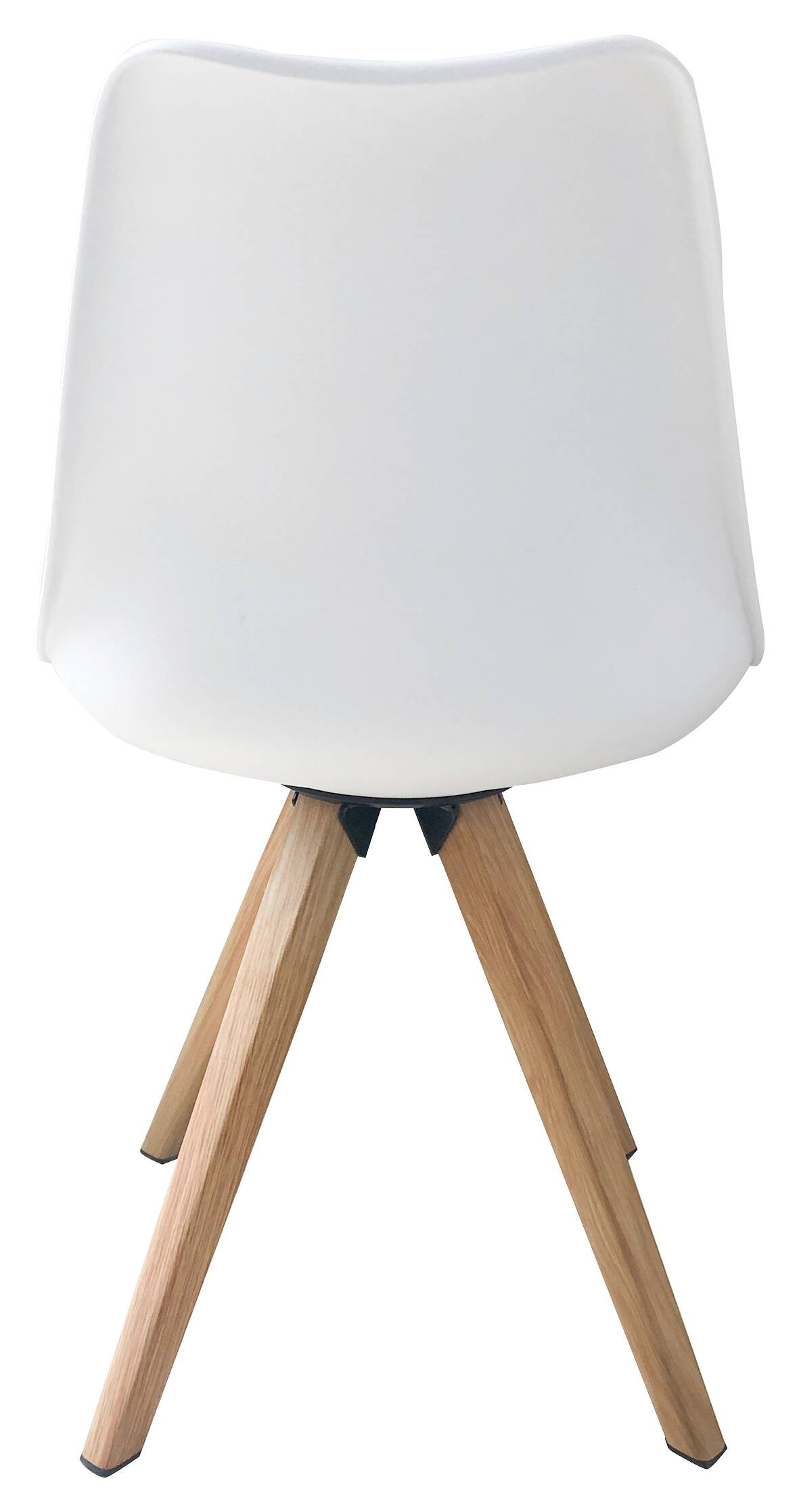 Stuhl KIRA 2er-Set weiß weiß Eiche Kunststoff Kunstleder Metall B/H/T: ca. 48x86x55,5 cm