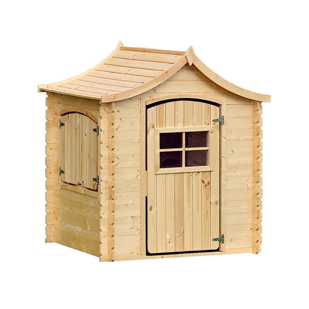 Timbela Kinderspielhaus M550 natur B/H/L: ca. 146x152x112 cm