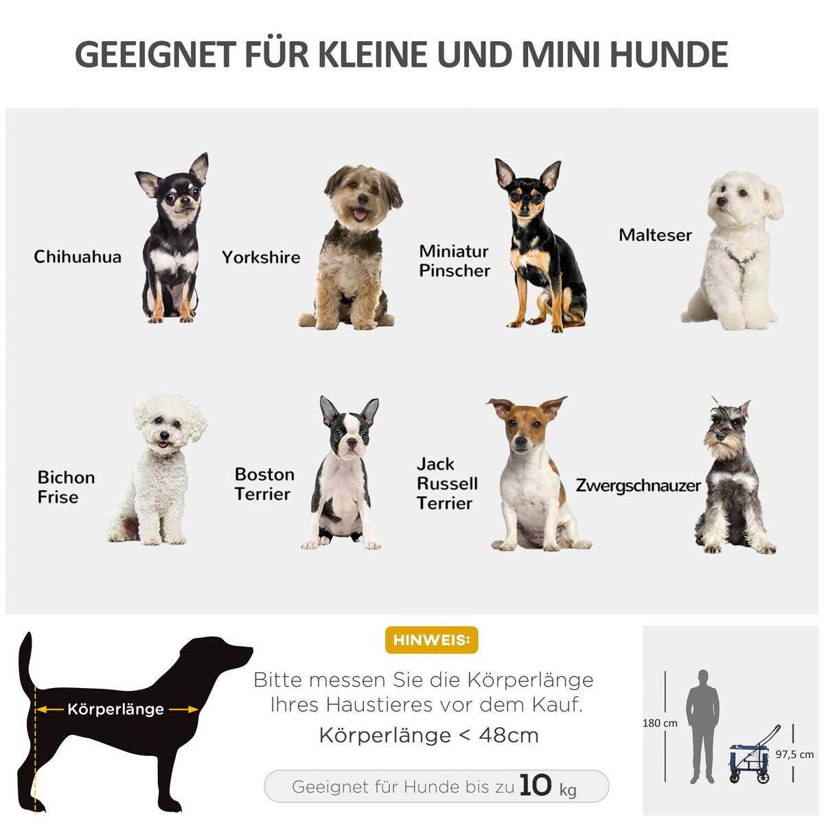 PawHut Hunde-Zubehör blau Polyester B/H/L: ca. 58x81x97,5 cm