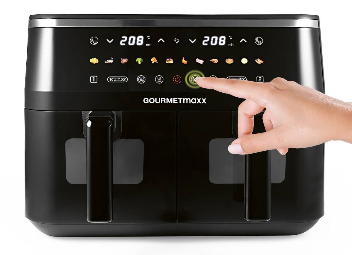 GOURMETmaxx Heißluftfritteuse schwarz Metall B/H/L: ca. 36,2x29,2x40 cm ca. 4,5 l