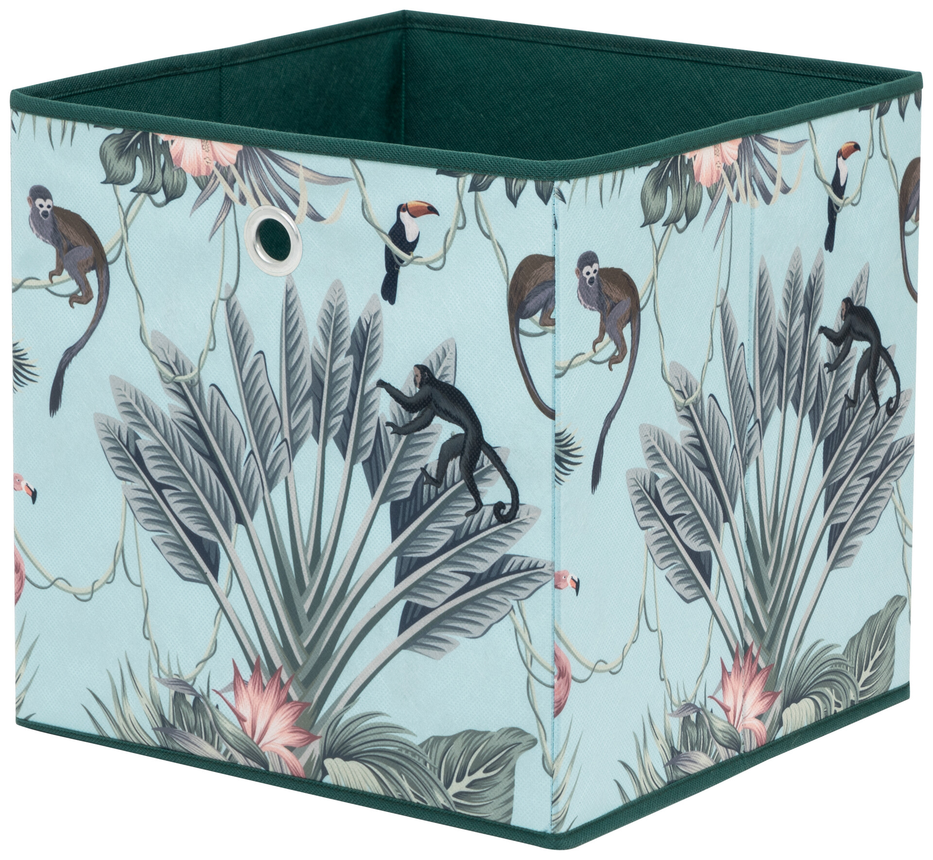 Motivbox Jungle grün dunkel grün hell B/H/T: ca. 32x32x32 cm