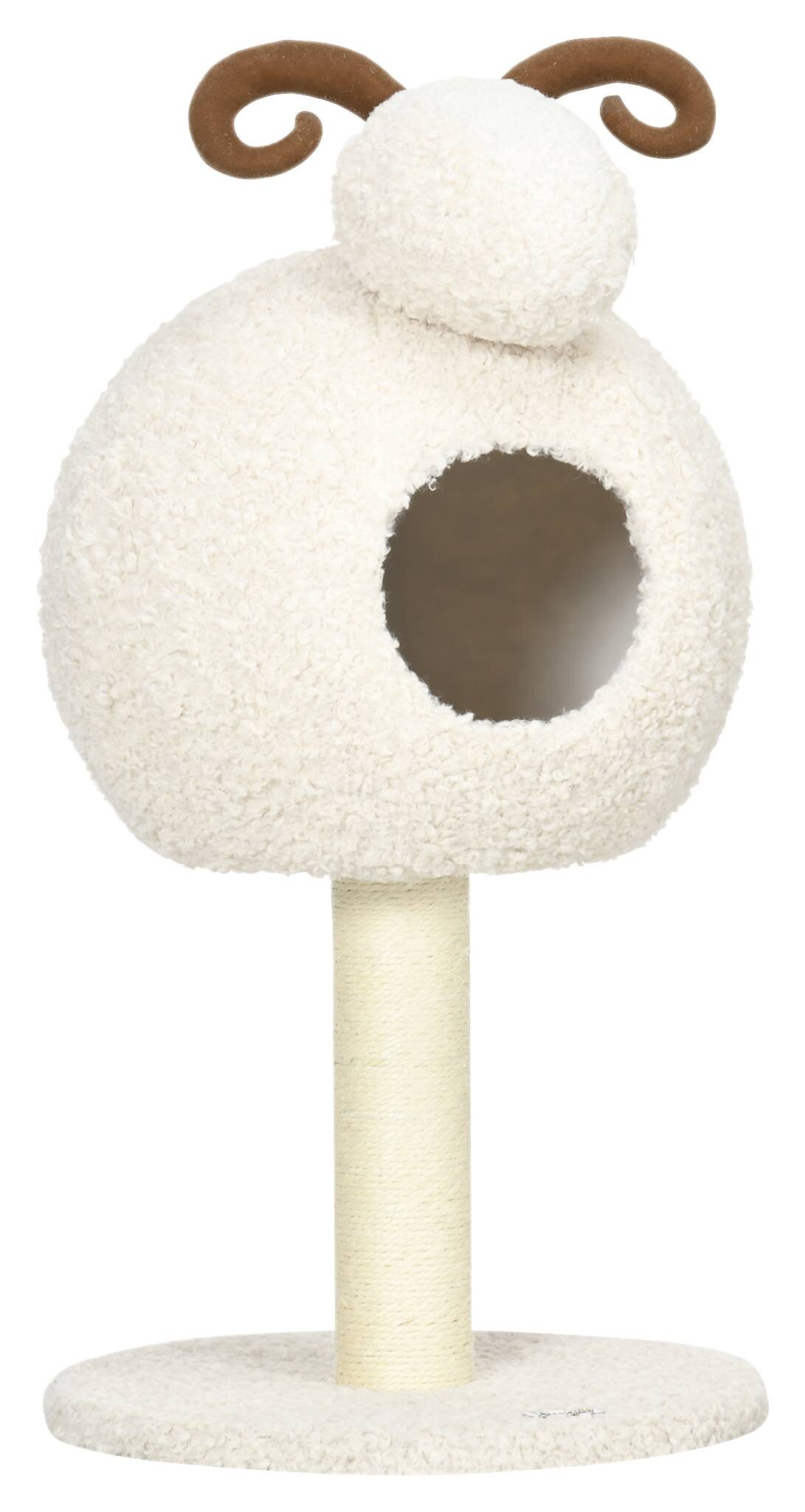 PawHut Kratzbaum cremeweiß Polyester B/H/L: ca. 40x80x40 cm