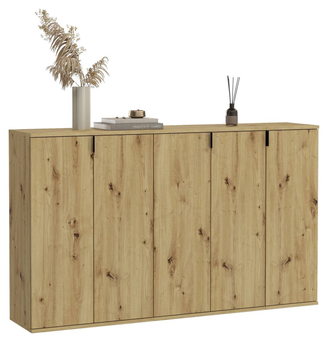 Garderobe PROJEKT Eiche Artisan Nachbildung B/H/T: ca. 152x99x34 cm Garderobe PROJEKT Eiche Artisan Nachbildung B/H/T: ca. 152x99x34 cm