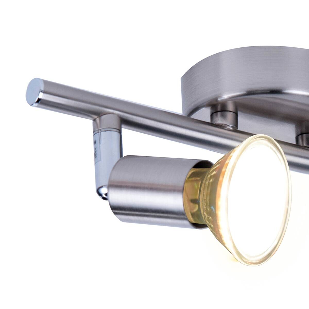 POCOline Spotbalken Boris nickel matt B/H/L: ca. 10x8x25 cm 2 Brennstellen