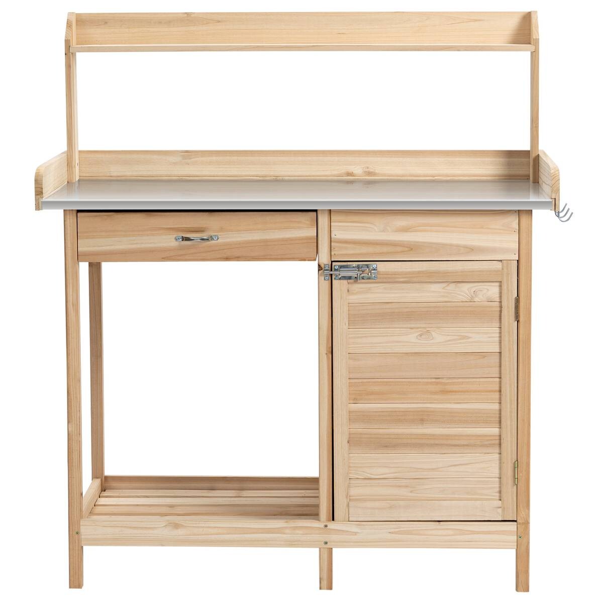 Outsunny Pflanztisch natur B/H/L: ca. 48x125x112 cm