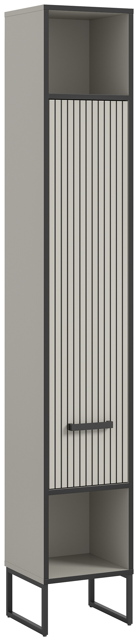 Badhochschrank BAGNO schwarz Kaschmirgrau Nachbildung B/H/T: ca. 30x192x32 cm