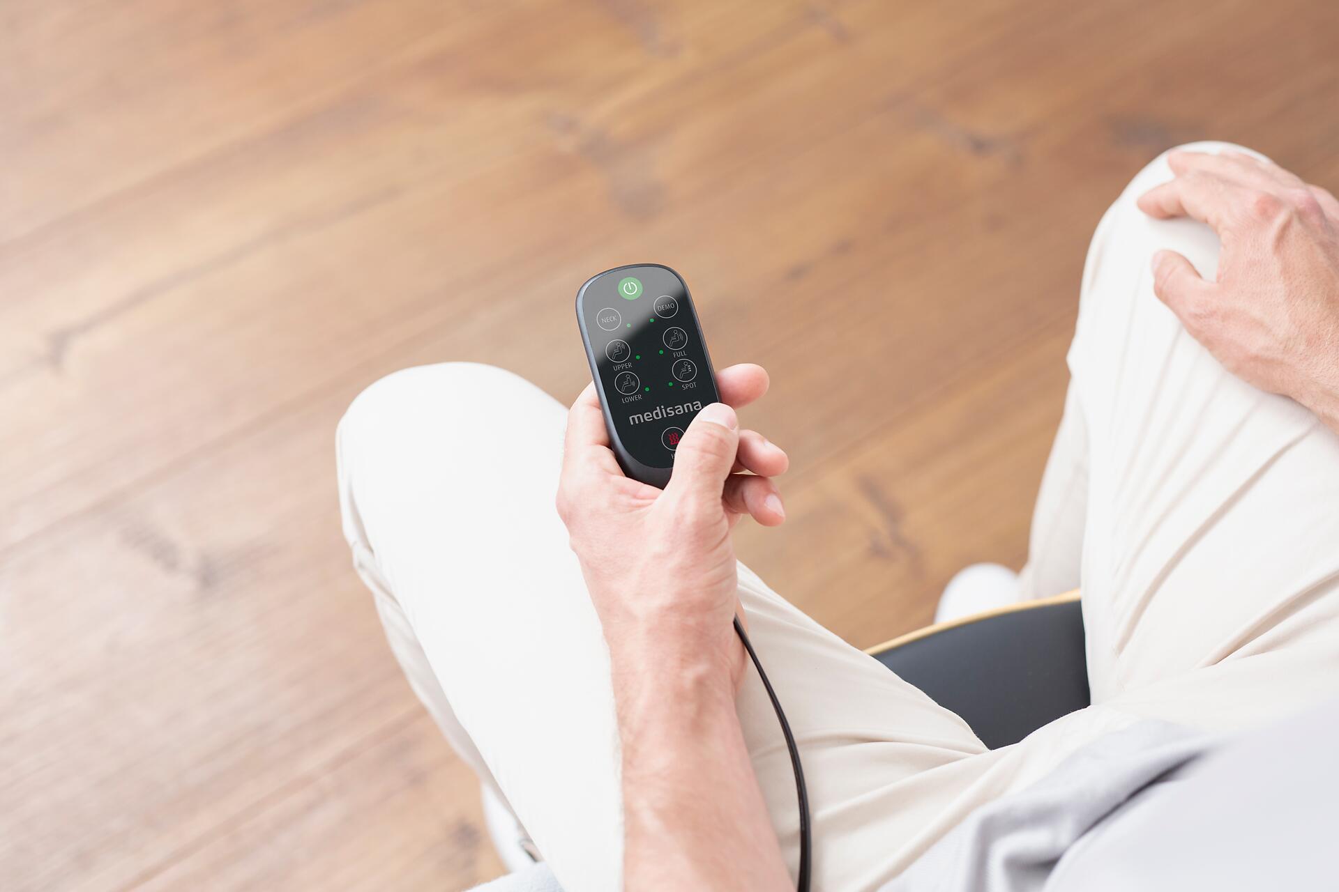 medisana Massagesitzauflage 88930 schwarz anthrazit Stoff Kunststoff B/H/L: ca. 40x9x118 cm ca. 48 W