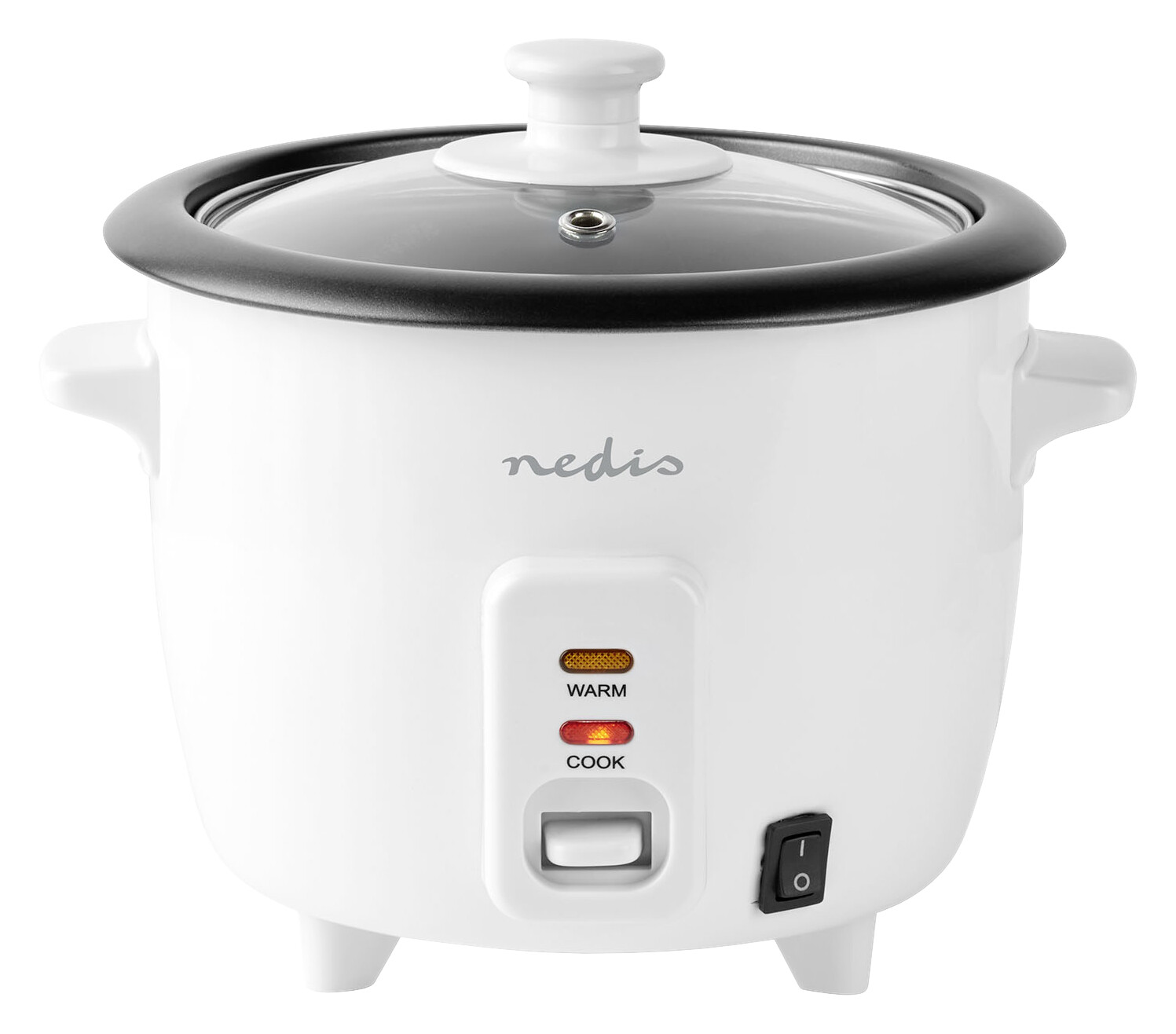 Nedis Reiskocher weiß Metall B/H/L: ca. 23,8x25,8x21 cm