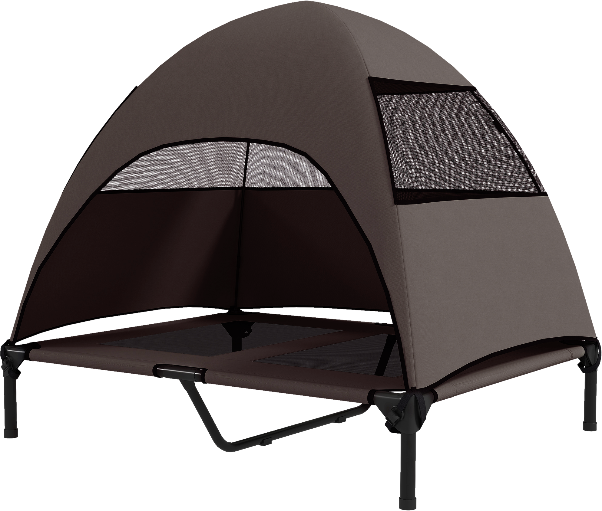 PawHut Hundeliege kaffee Stahl B/H/L: ca. 76x90x91 cm