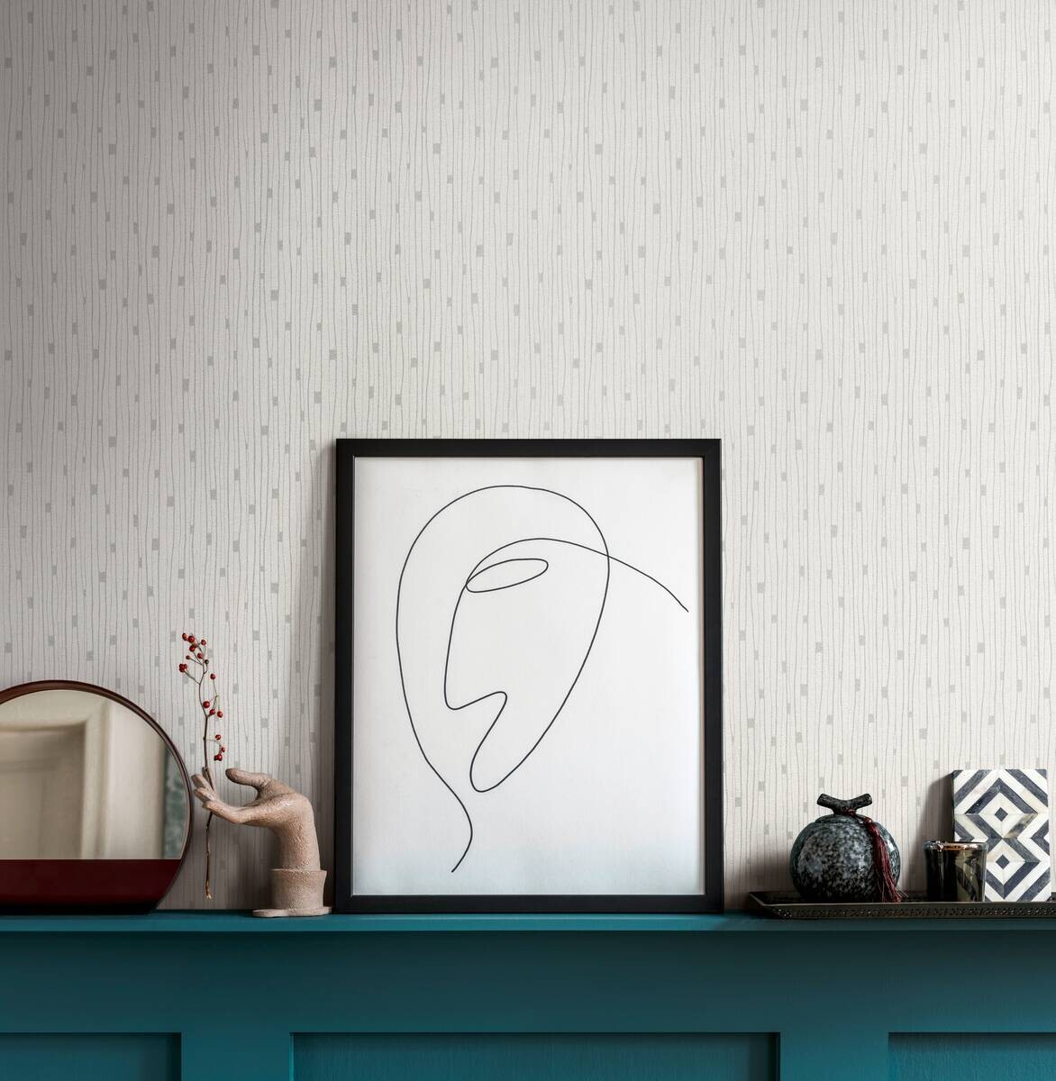 A.S.Creation Vliestapete creme grau silber B/H/D: ca. 53x1005x8,2 cm