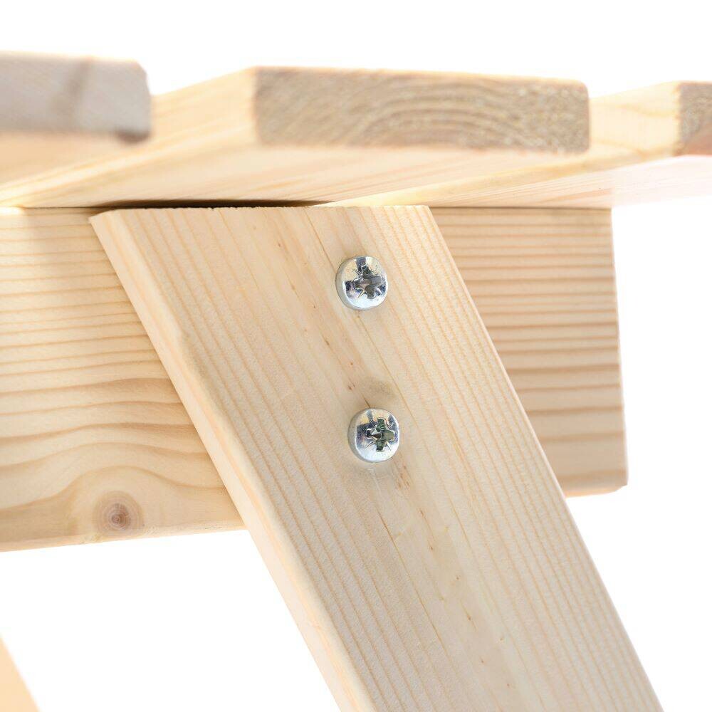 Timbela Kindersitzgarnitur M012 natur Holz B/H/L: ca. 60x50x81 cm