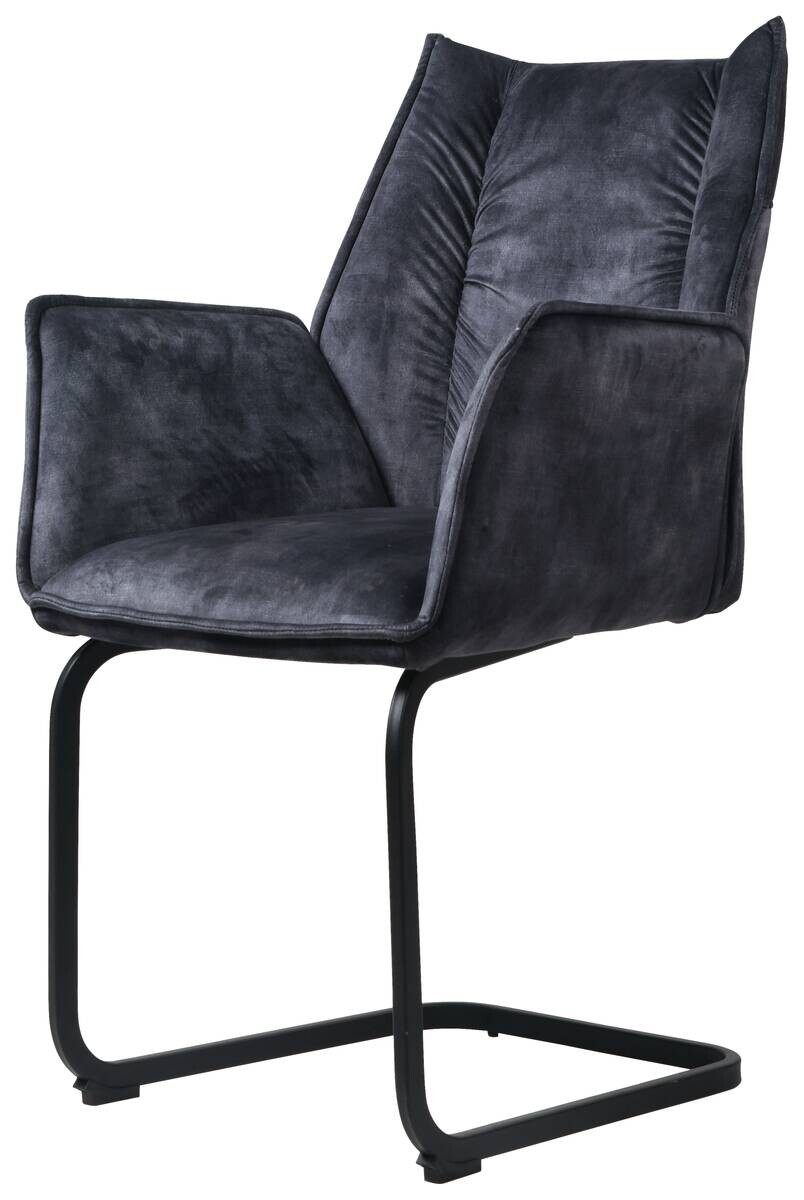 Schwingstuhl Sydney dunkelgrau Samtoptik B/H/T: ca. 61x95x60 cm