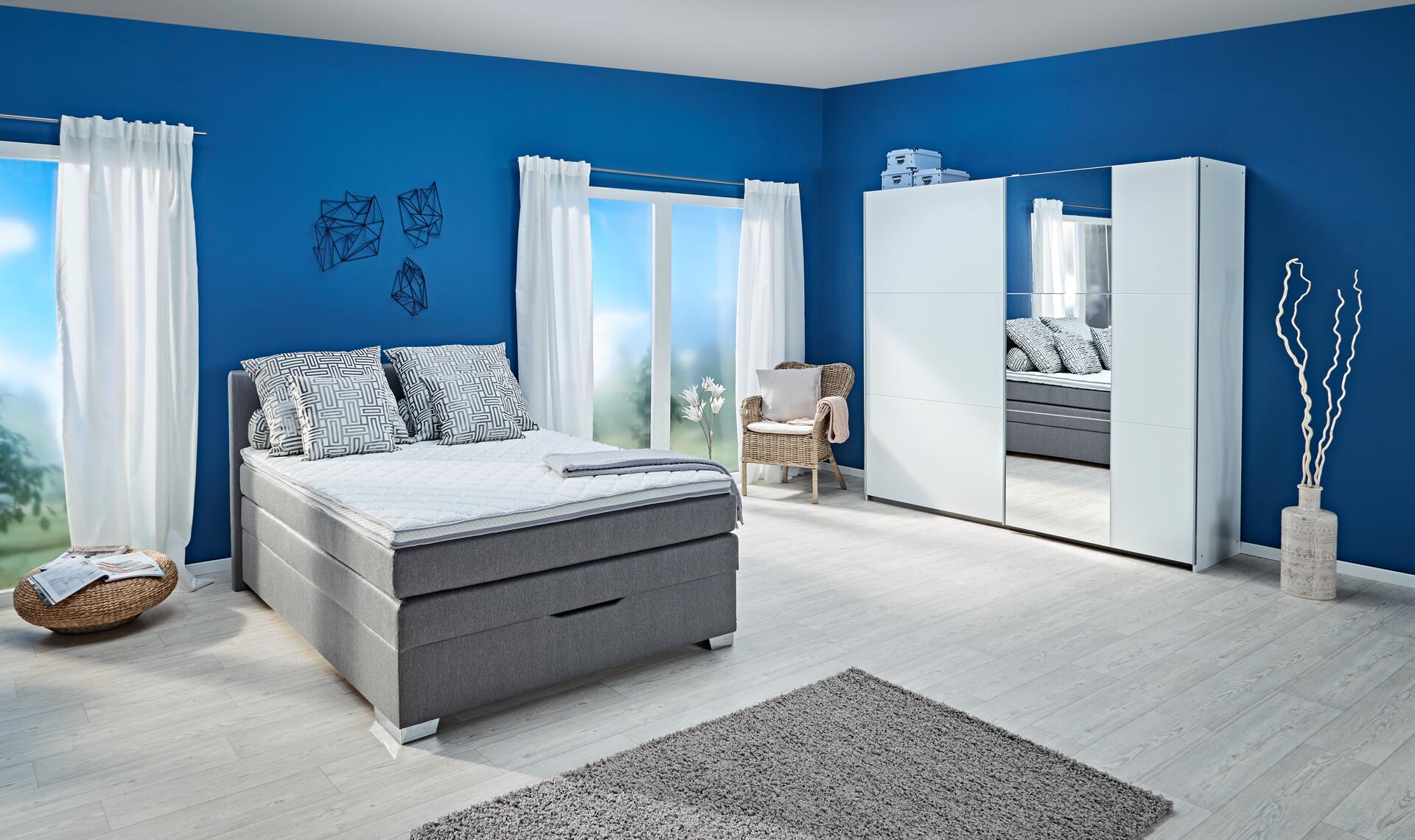 Schwebetürenschrank Kronach Alpinweiß B/H/T: ca. 218x210x59 cm