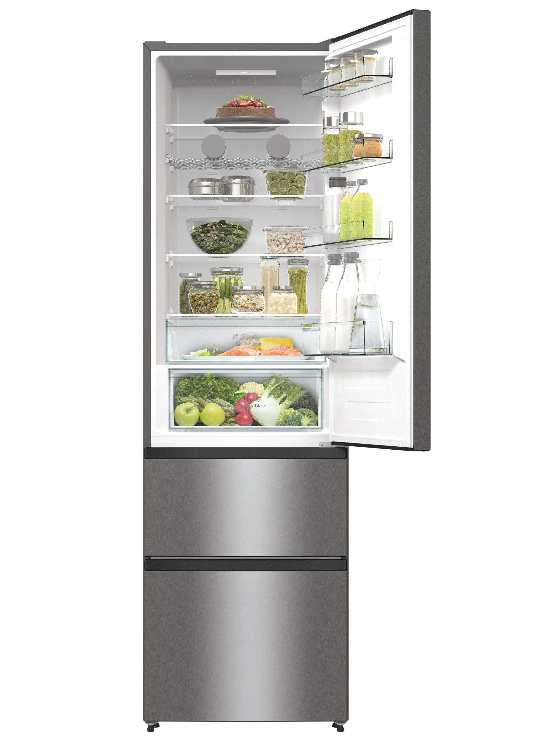 Hisense Kühl-/Gefrierkombination RM469N4ACD Silbergrau