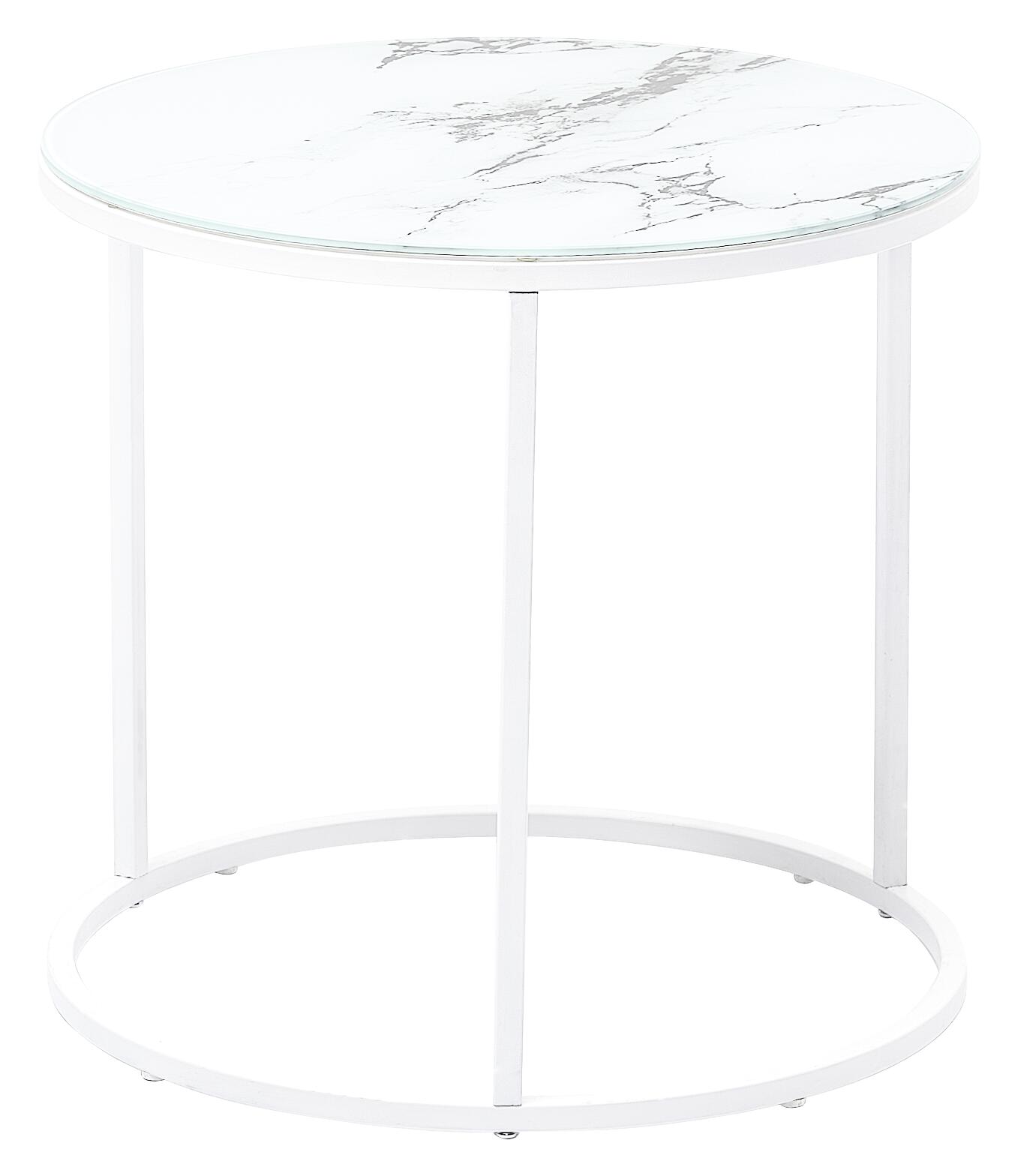 Couchtisch weiß Marmor Optik B/H/T: ca. 50x46x50 cm