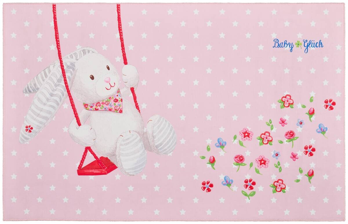 Baby Glück Kinderteppich rosa B/L: ca. 100x160 cm