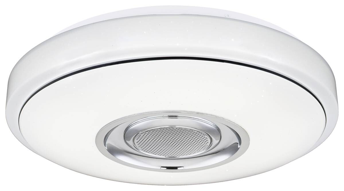 POCOline Deckenleuchte Sound weiß Chrom Kunststoff Metall H/D: ca. 8x34 cm