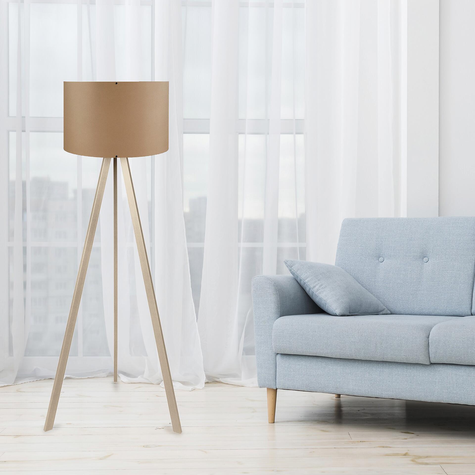 Opviq Stehleuchte MDF PVC B/H/T/L/D: ca. 38x140x38x38x38 cm E27 1 Brennstellen