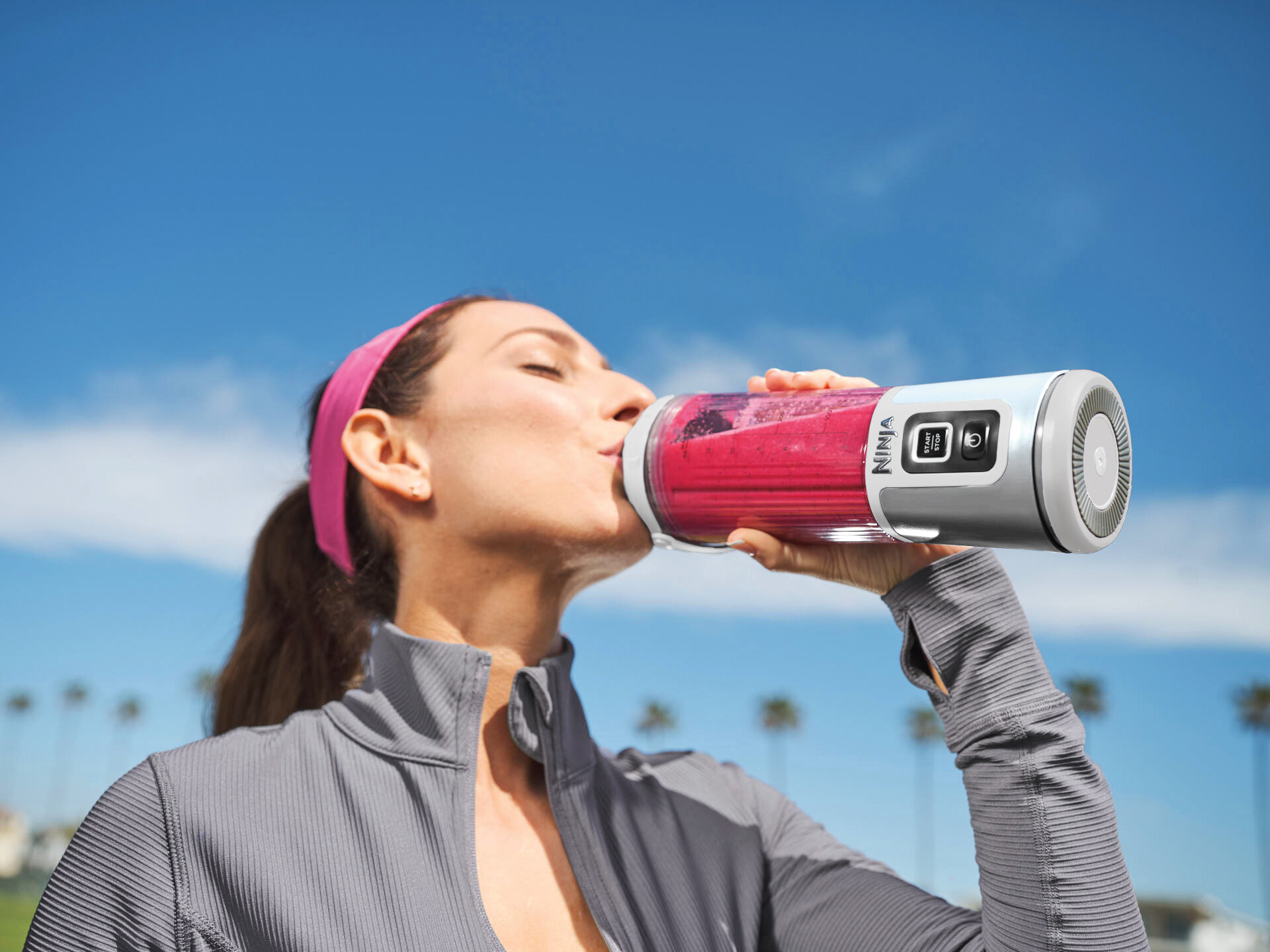 Ninja Standmixer weiß Kunststoff Edelstahl B/H/L: ca. 9x27x8,5 cm