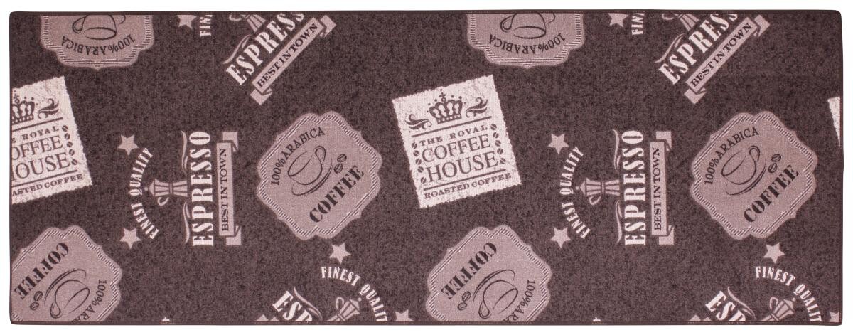 Küchenläufer Coffe Patterns braun B/L: ca. 67x180 cm