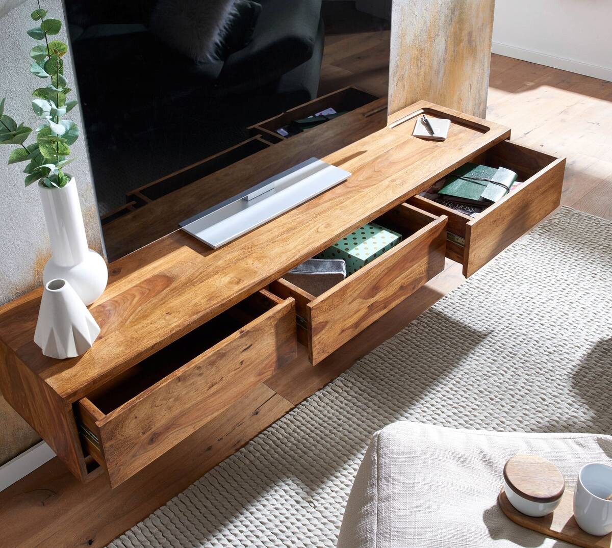 Lowboard rosenholz Nachbildung B/H/T: ca. 160x25x35 cm