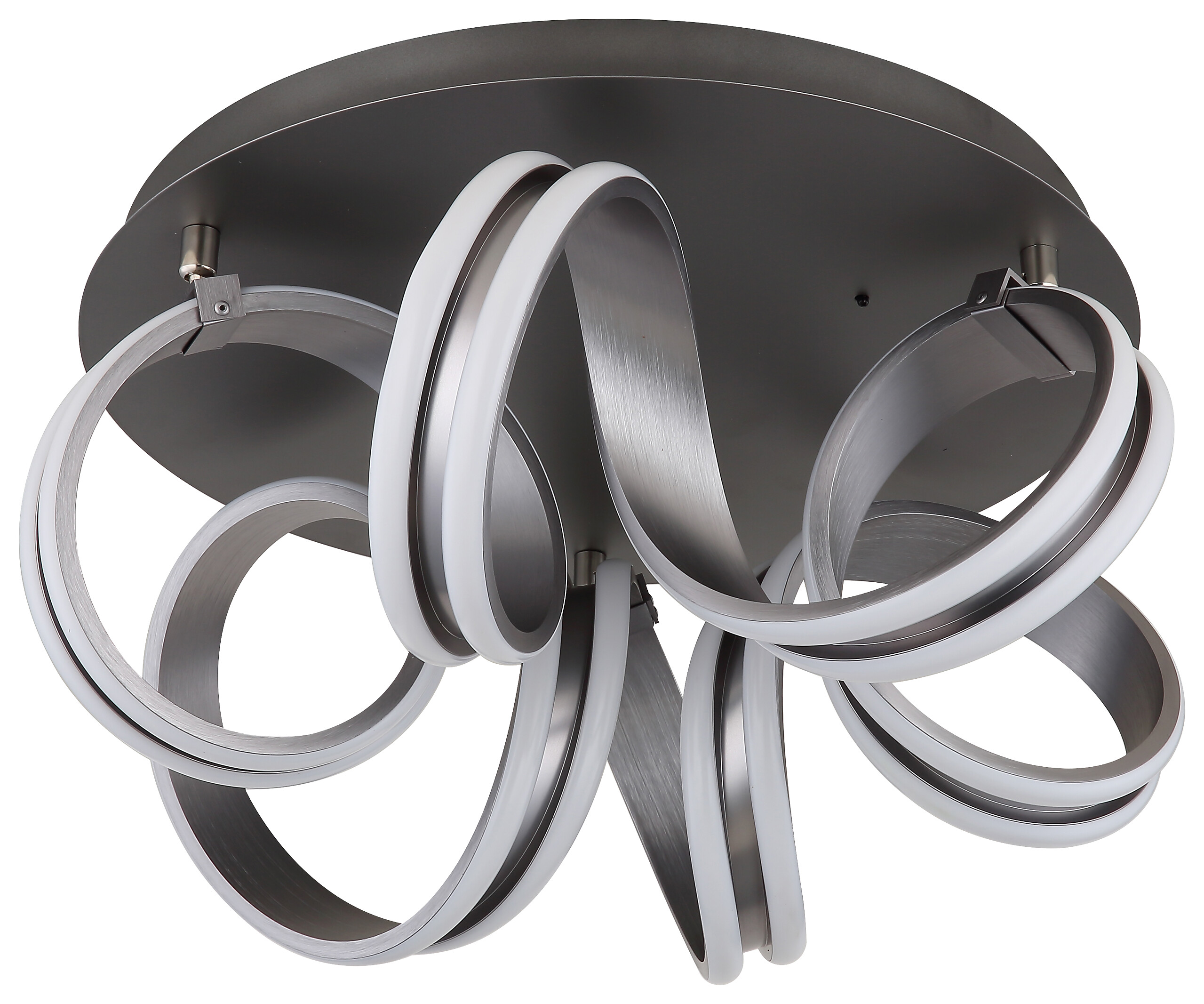 GLOBO Deckenleuchte dunkelgrau Opal Metall Aluminium H/D: ca. 25x54 cm 1 Brennstellen