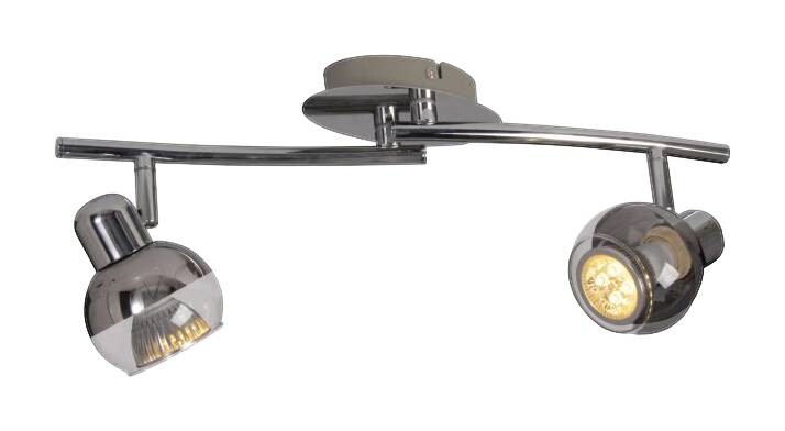 Näve Leuchten LED-Wand- Deckenleuchten NV1117542 Chrom Glas Metall B/H/T: ca. 41x8x14 cm 2 Brennstellen