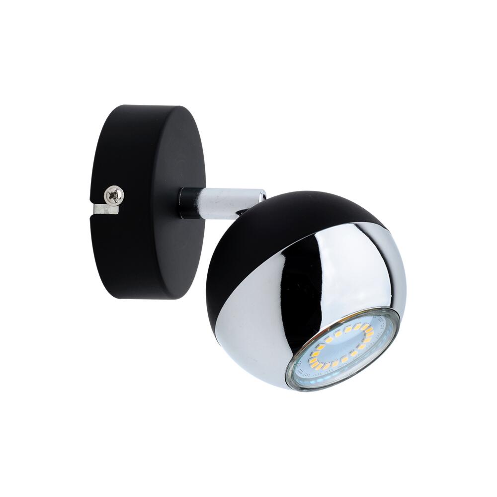 SPOT Light Spot Bianca schwarz Chrom Metall B/H/T: ca. 8x14x8 cm GU10 1 Brennstellen