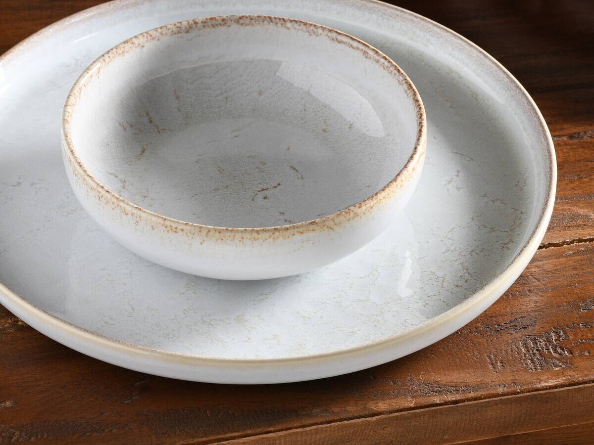 CreaTable Tafelservice Uno weiß Steinzeug 12 tlg.