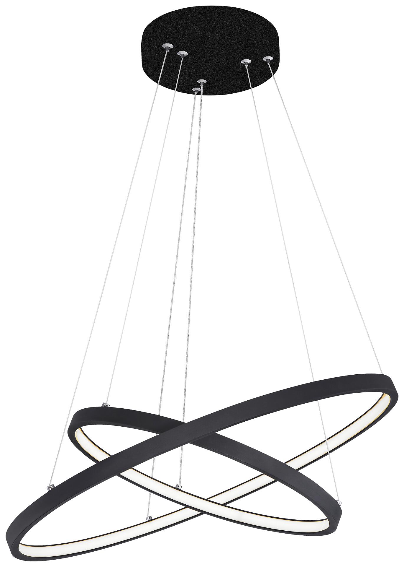 POCOline Pendelleuchte Agneta schwarz Metall Kunststoff D: ca. 50 cm