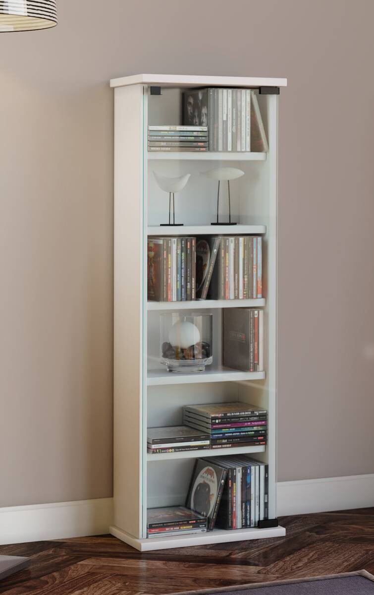 Regal Vetro weiß Holzwerkstoff B/H/T: ca. 31x91,5x18 cm