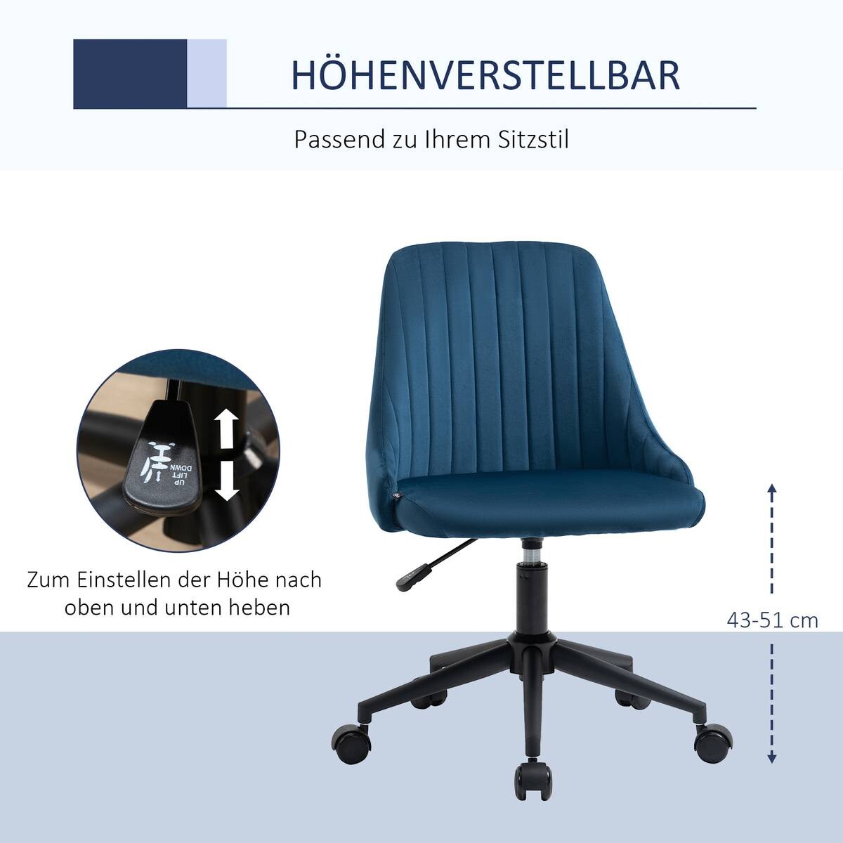Drehstuhl 921-488BU blau