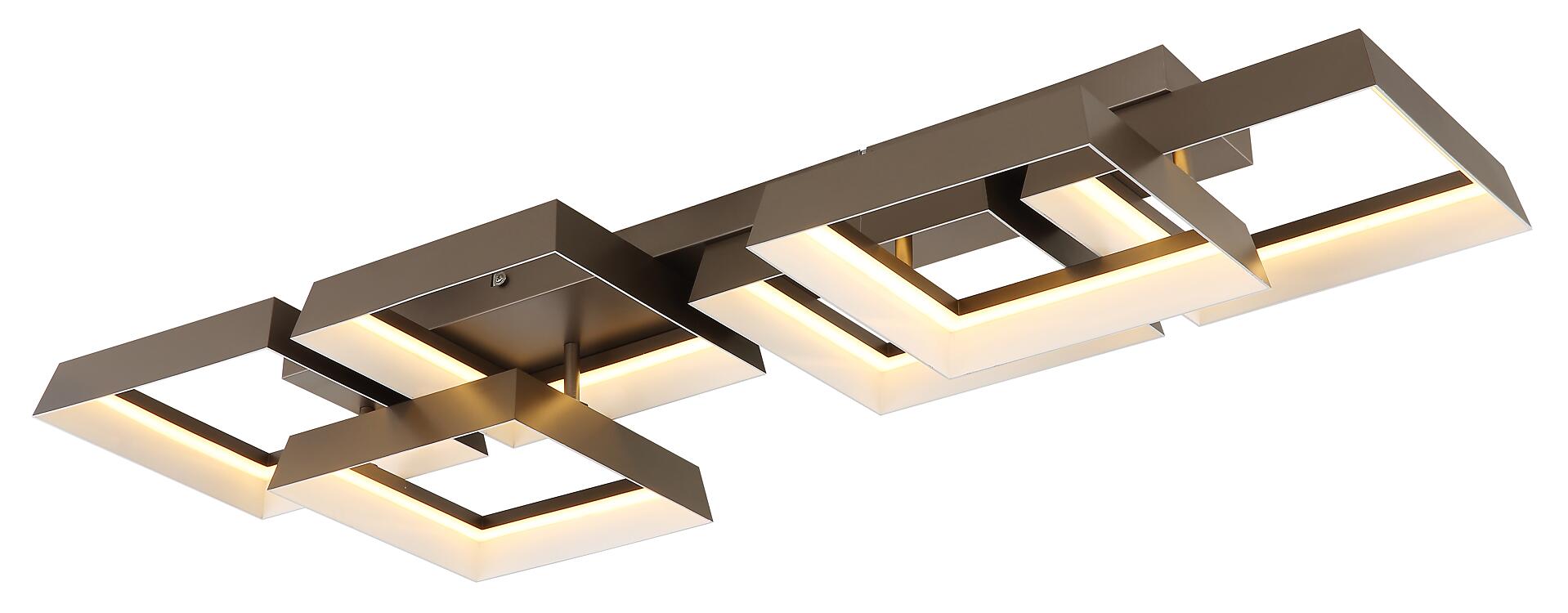 GLOBO Deckenleuchte kaffee Metall Kunststoff B/H/L: ca. 35x12,5x102 cm 1 Brennstellen