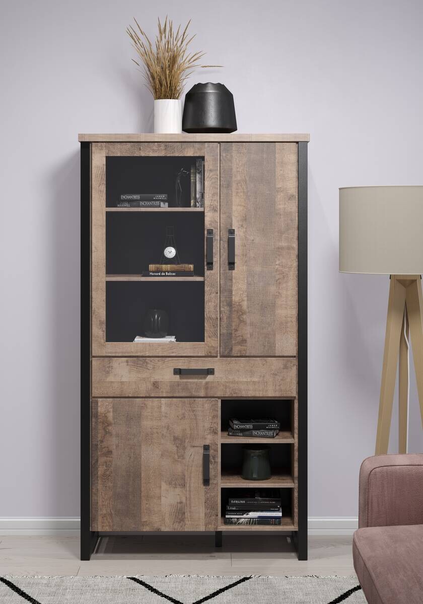 Stauraumelement Emile Eiche Tabak Nachbildung B/H/T: ca. 106x195x45 cm