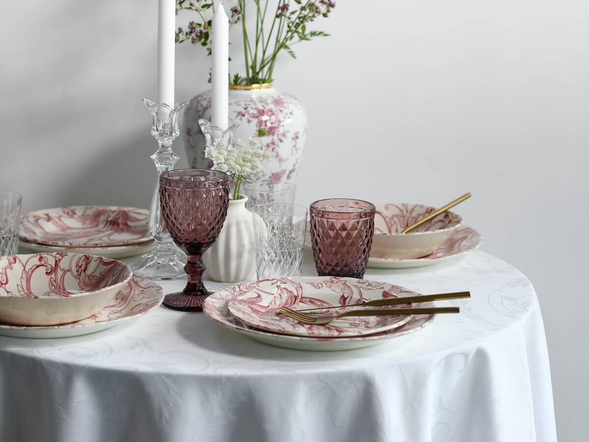 CreaTable Tafelservice Venecia rot Steingut 18 tlg.