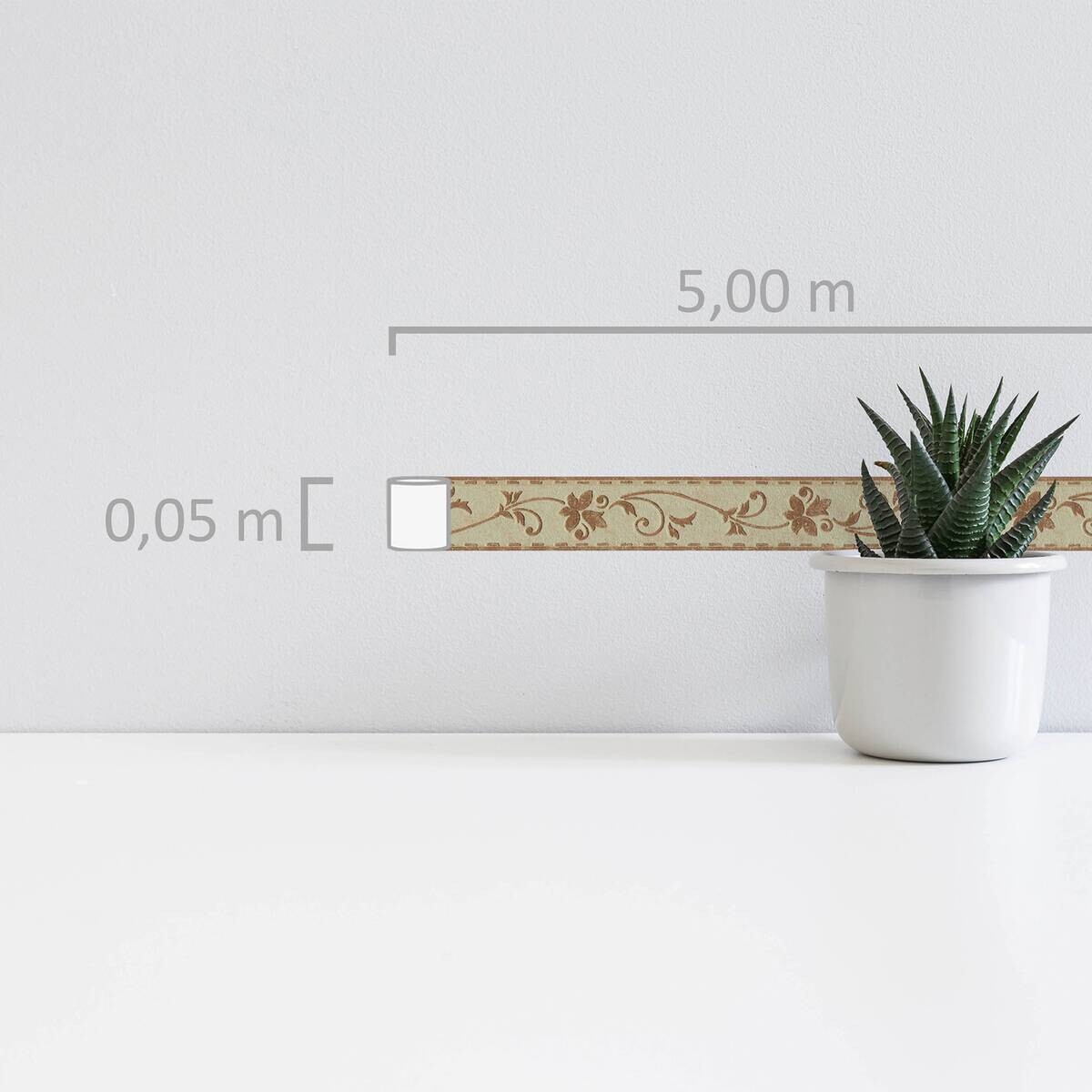 A.S.Creation Bordüre braun beige B/H/D: ca. 5x500x8,2 cm