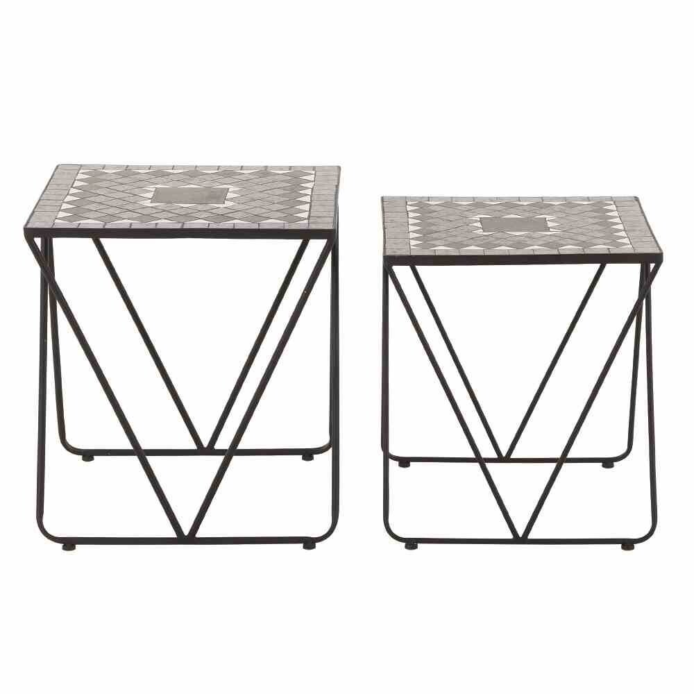 Gardamo Tischset COMO schwarz Stahl