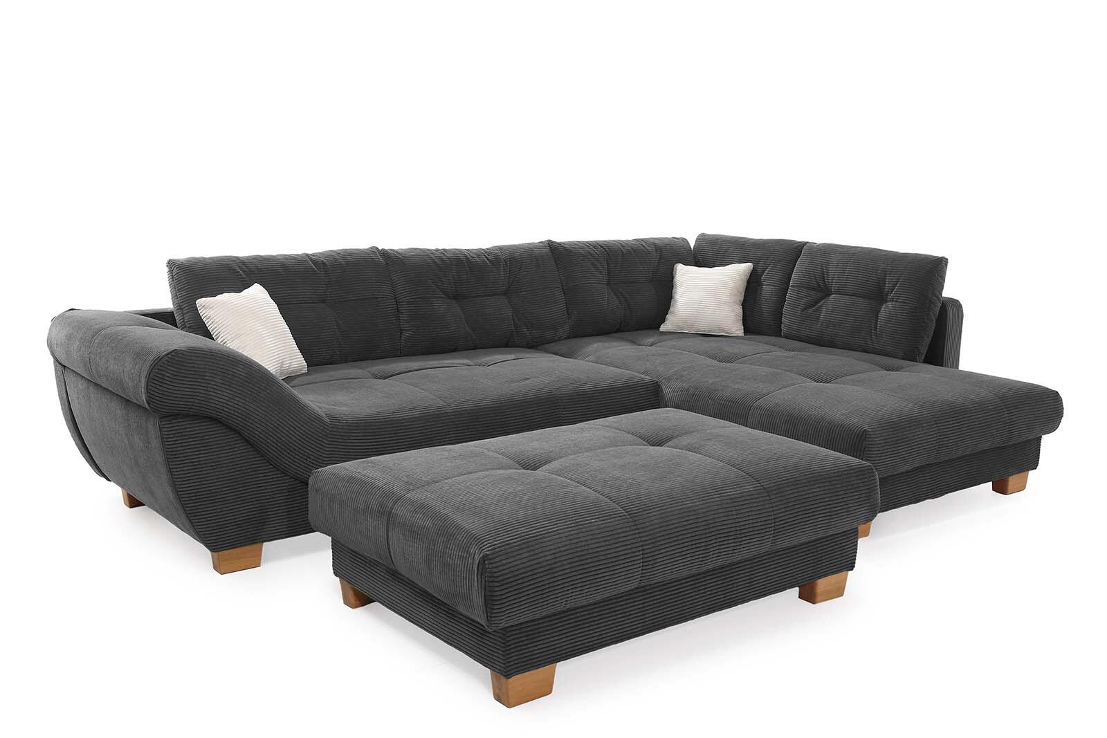 Ecksofa grau Microfaser B/H/T: ca. 346x90x221 cm Ecksofa grau Microfaser B/H/T: ca. 346x90x221 cm