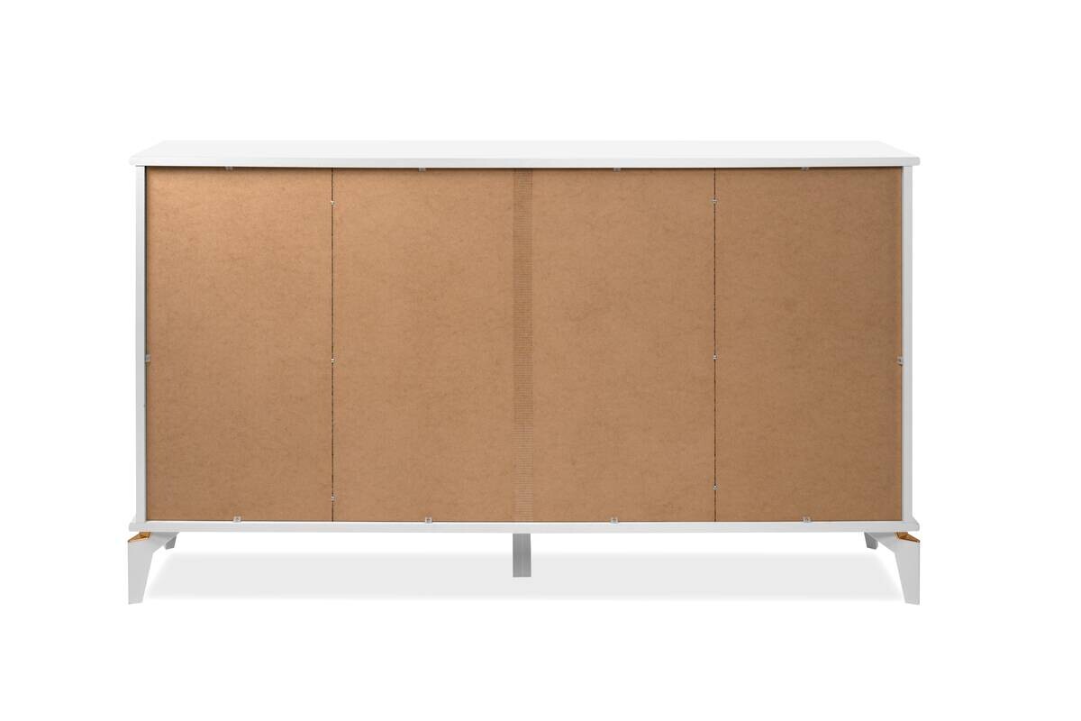 Sideboard Izmir weiß Kupfer B/H/T: ca. 158x90x36 cm