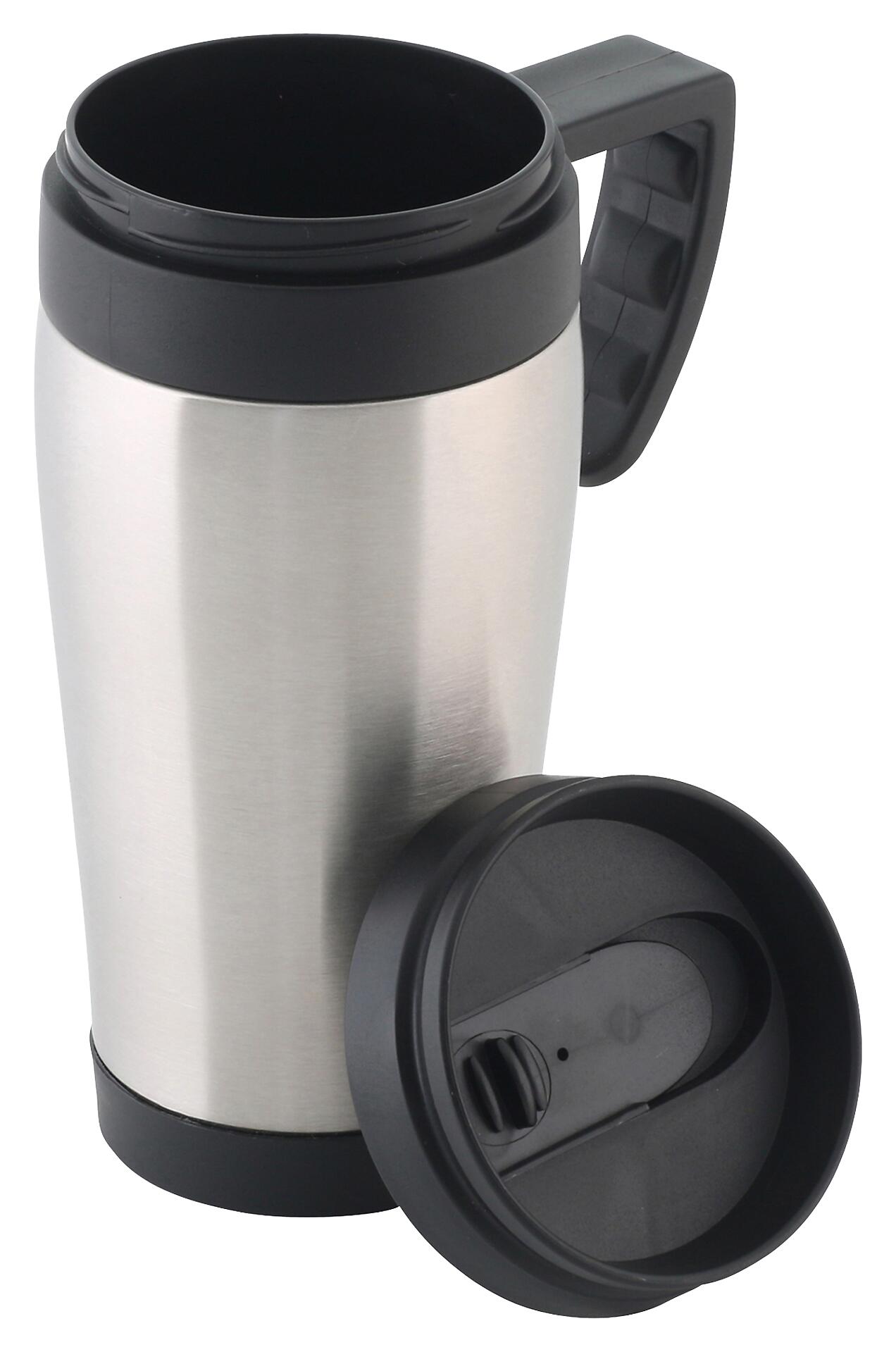 Axentia Isolierbecher silber Edelstahl