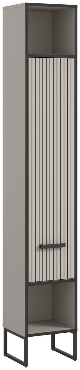 Badhochschrank BAGNO schwarz Kaschmirgrau Nachbildung B/H/T: ca. 30x192x32 cm