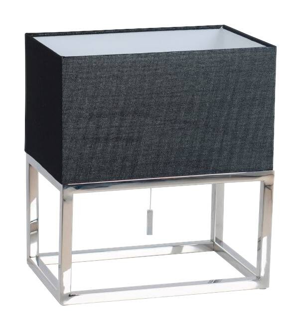 Näve Leuchten Tischleuchte NV3146122 schwarz Metall Kunststoff Textil B/H/T: ca. 30x34x19 cm E27 1 Brennstellen