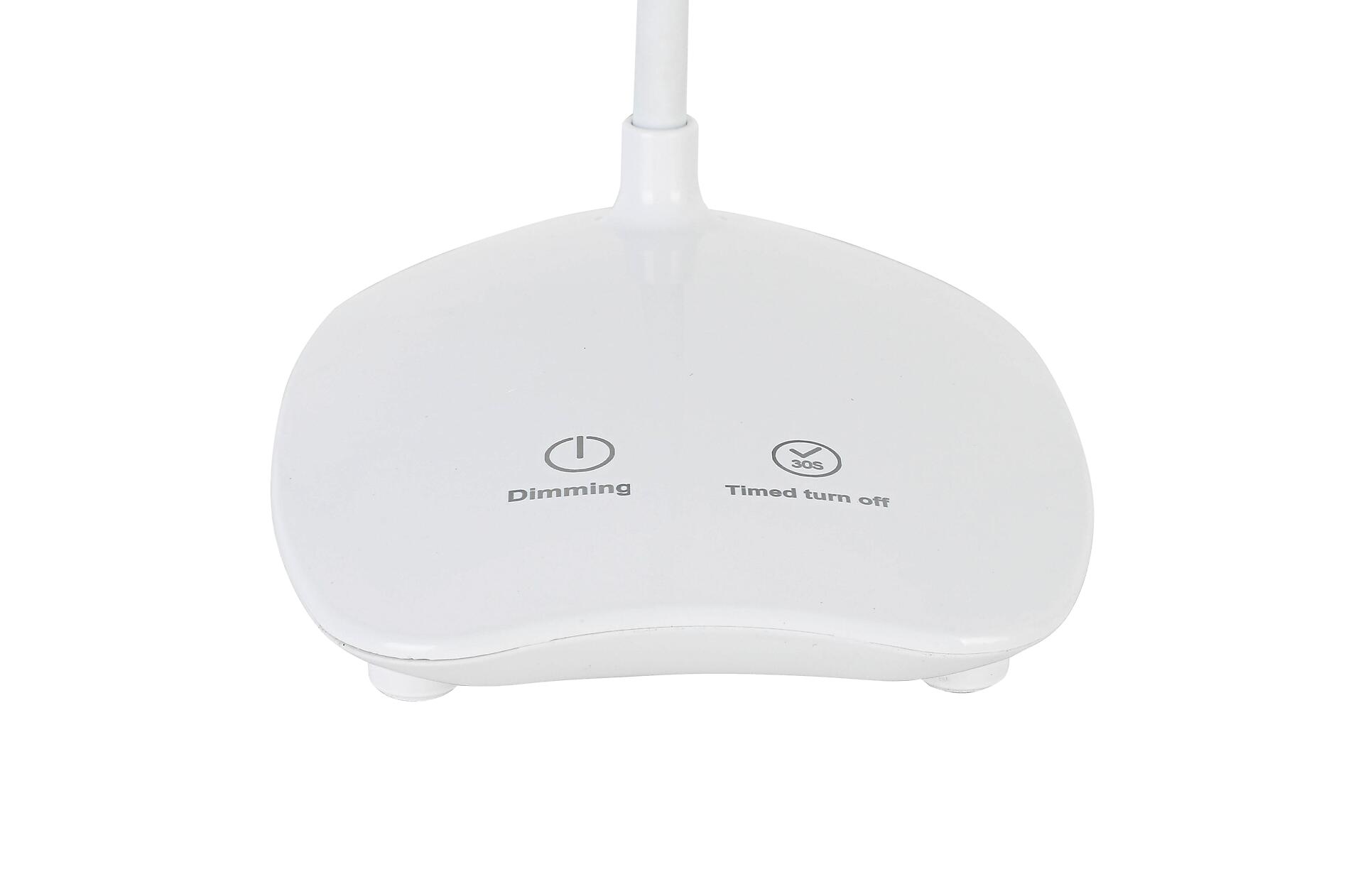 Nolo Tischleuchte Elena weiß Kunststoff B/H/L: ca. 8,5x47x18 cm