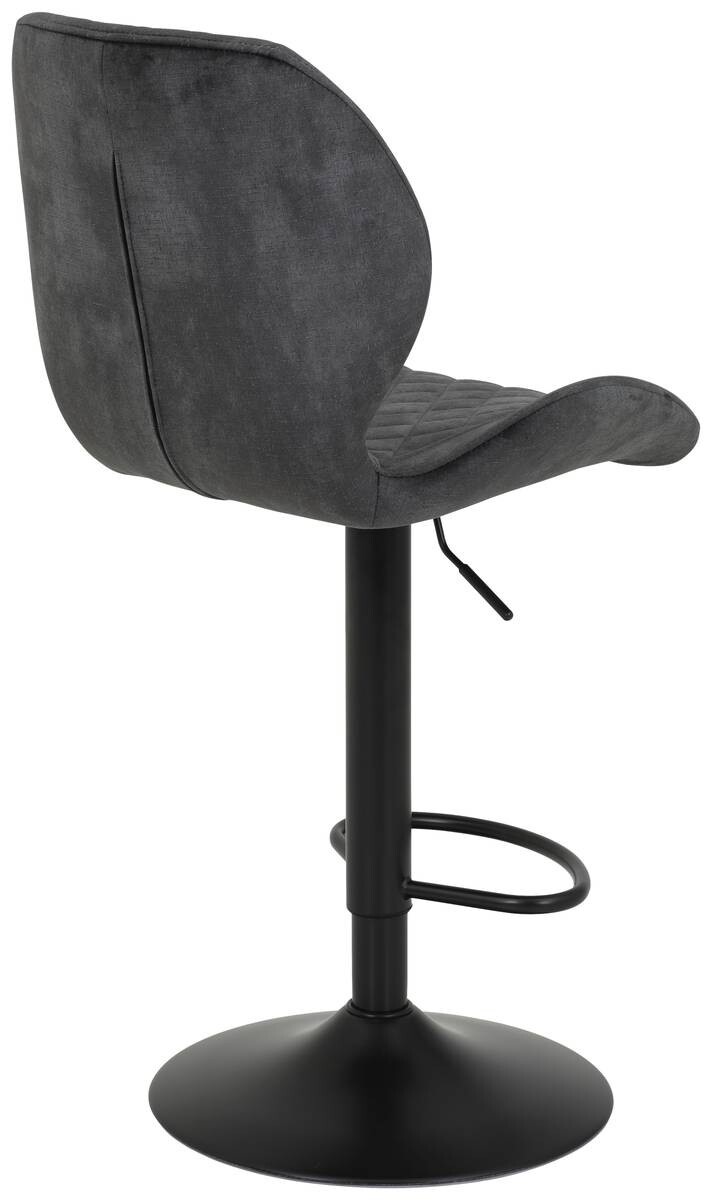 Barhocker Laila 2er Set anthrazit Vintage Microfaser B/H/T: ca. 42x117x51 cm